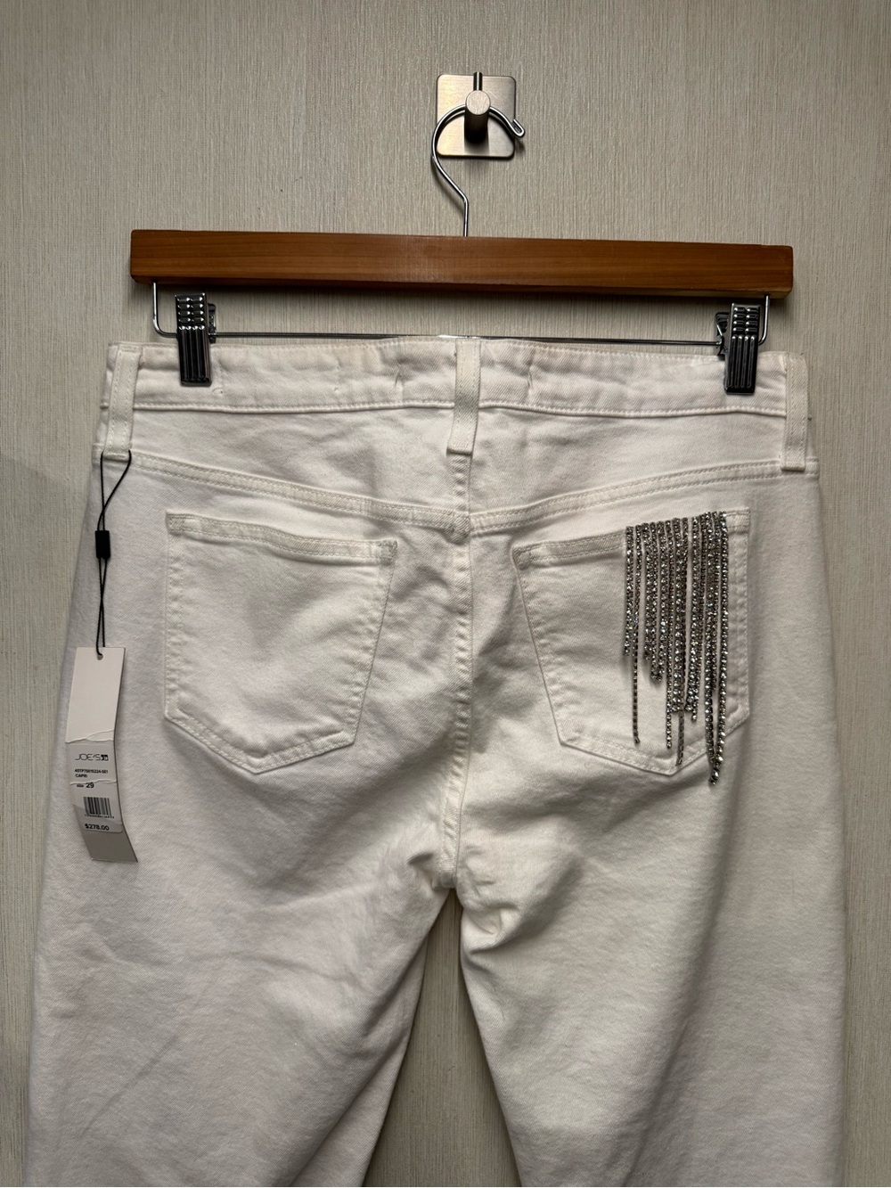 NWT Joe's Jeans x Stephanie Gottlieb The Lara Rhinestone Fringe Jeans, Size 29 - Picture 6 of 11